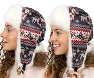 Dámska zimná čiapka Ushanka, nórsky štýl Dámska zimná čiapka Ushanka, nórsky štýl
