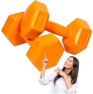 Cvičebné činky 2x2kg Závažia Činky 4kg oranžové