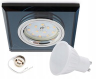 Súprava štvorcového skleneného halogénového očka + LED GU10 Súprava štvorcového skleneného halogénového očka + LED GU10