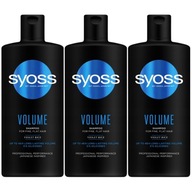 Syoss objemový šampón na vlasy objem 3x440ml