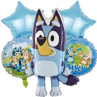 Sada fóliových balónov BLUEY dog birthday 5 ks Sada fóliových balónov BLUEY dog birthday 5 ks