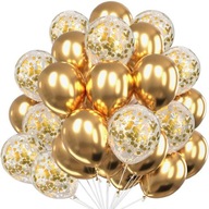 Zlaté GLOSSY konfetové balóny, 50 kusov Zlaté GLOSSY konfetové balóny, 50 kusov