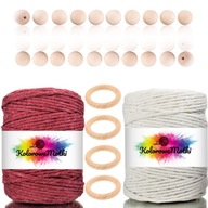 Macrama Kit Botton String 2 ks 26 prvkov Macrama Kit Botton String 2 ks 26 prvkov