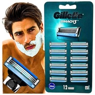 12 x Gillette Mach 3 čepele, náboje, nože, originál Mach3 Gillette Gillete 12 x Gillette Mach 3 čepele, náboje, nože, originál Mach3 Gillette Gillete
