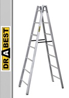 PRO obojstranný hliníkový maliarsky rebrík 2x7 stupňov DRABEST 150 kg