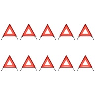 Výstražné trojuholníky, 10 ks, červené, 56,5x36,