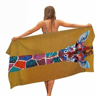 TOWEL Plážový uterák Žirafa z mikrovlákna do bazéna TOWEL Plážový uterák Žirafa z mikrovlákna do bazéna