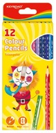 Trojuholníkové ceruzky, 12 ks, mix farieb