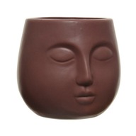 Nízky hnedý boho loftový štít na tvár 11,4x10,3cm Nízky hnedý boho loftový štít na tvár 11,4x10,3cm