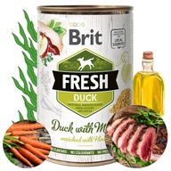 Brit Fresh Duck Mokré krmivo pre psov s prosom 24 x 400 g kačica
