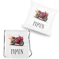 SET VANKÚŠ + TAŠKA papučky do škôlky PRE DETSKÚ MOTORKU + meno SET VANKÚŠ + TAŠKA papučky do škôlky PRE DETSKÚ MOTORKU + meno