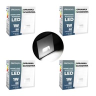 OSVETLENIE NA SCHODY 4x BIELE LED LAMPY 230V OSVETLENIE NA SCHODY 4x BIELE LED LAMPY 230V