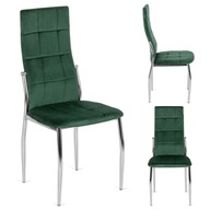 Zelená čalúnená jedálenská stolička Glamour