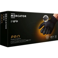 MERCATOR Gogrip Čierne nitrilové rukavice silné M MERCATOR Gogrip Čierne nitrilové rukavice silné M
