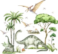 Samolepky na stenu pre deti Stromy dinosaurov