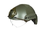 Replika prilby X-Shield MH s okuliarmi – olivová