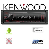 RÁDIO KENWOOD KMM-205 USB MP3 AUX iPod FLAC iPhone