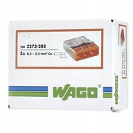 WAGO RÝCHLOSPOJKA PRE DRÔT 3x0,5-2,5mm² 100 ks WAGO RÝCHLOSPOJKA PRE DRÔT 3x0,5-2,5mm² 100 ks