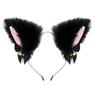CAT EARS CAT EARS cosplay KOŽUŠINOVÁ HÁBKA k-pop ANIME čierna CAT EARS CAT EARS cosplay KOŽUŠINOVÁ HÁBKA k-pop ANIME čierna