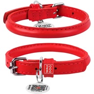Okrúhly kožený obojok 20-25 cm 8 mm červený Okrúhly kožený obojok 20-25 cm 8 mm červený