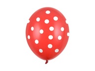 ČERVENÉ BALÓNY S BIELYMI BODKAMI 30 CM 50 KS. ČERVENÉ BALÓNY S BIELYMI BODKAMI 30 CM 50 KS.