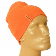 Obojstranná pletená čiapka teplá oranžová - khaki