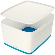 Veľká nádoba MyBOX s vekom bielo-modrá LEI