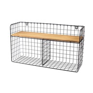 Loft závesná polica Drevená borovica510x150x280 čierna!! Loft závesná polica Drevená borovica510x150x280 čierna!!