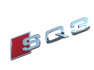 Emblém s nápisom SQ3 pre Audi Silver