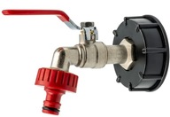 Mosadzný guľový ventil 3/4" pre IBC sud Mauzer 1000L s rýchlospojkou - Zástrčka Mosadzný guľový ventil 3/4" pre IBC sud Mauzer 1000L s rýchlospojkou - Zástrčka