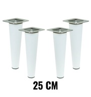 4 x nohy drevené nohy 25 cm s bielymi plátmi 4 x nohy drevené nohy 25 cm s bielymi plátmi