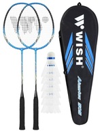 WISH Set 3 rakiet + 6 bedmintonových raketoplánov