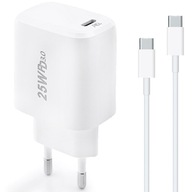 RÝCHLA USB NABÍJAČKA TYP-C 25W 3A + USB-C kábel RÝCHLA USB NABÍJAČKA TYP-C 25W 3A + USB-C kábel