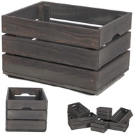 Drevený box na ovocie a zeleninu, 40x30 cm, s rúčkami, ODOLNÝ Drevený box na ovocie a zeleninu, 40x30 cm, s rúčkami, ODOLNÝ