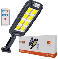 LED COB solárne svietidlo Pouličné svietidlo so senzorom + diaľkové ovládanie SuperLED LED COB solárne svietidlo Pouličné svietidlo so senzorom + diaľkové ovládanie SuperLED