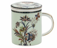 Porcelánový hrnček s infuzérom + vrchnák sitka Porcelánový hrnček s infuzérom + vrchnák sitka