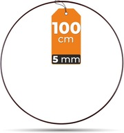 Kovový prsteň BLACK makramé základ 100 cm 5 mm