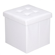 BIELY SKLADACÍ PUF, KUFOR, SEDAČKA, ÚSKLAD, LAVIČKA BIELY SKLADACÍ PUF, KUFOR, SEDAČKA, ÚSKLAD, LAVIČKA