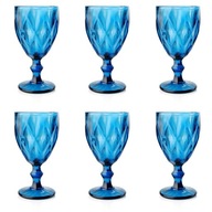 Sada 6 ks modrých pohárov na víno 250ml ELISE Sada 6 ks modrých pohárov na víno 250ml ELISE
