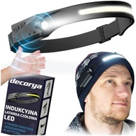 ĽAHKÁ FLEXIBILNÁ LED HLAVOVÁ LAMPA SNÍMAČ POHYBU USB BATÉRIA
