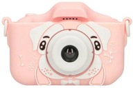 Ružový EXTRALINK H28 Duálny digitálny fotoaparát