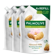 PALMOLIVE tekuté mydlo MILK MANDLE ZAPAS 3x1L PALMOLIVE tekuté mydlo MILK MANDLE ZAPAS 3x1L