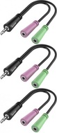 Adaptér Hama 3,5 mm jack 4PIN - 2- 3,5 mm jack x3 Adaptér Hama 3,5 mm jack 4PIN - 2- 3,5 mm jack x3