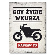 Plechový darček, kovový plagát, odolný nápis Motor, motorka pre fanúšika motoriek Plechový darček, kovový plagát, odolný nápis Motor, motorka pre fanúšika motoriek