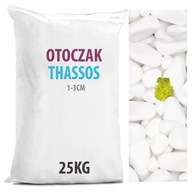 Biely grécky záhradný kameň THASSOS 1-3cm 25KG