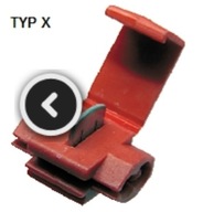 Elektrická rýchlospojka typ X 0,25-1mm2 červená