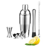BARMANSKÝ SHAKER SET NA PRÍPRAVU NÁPOJOV, KOKTAILOV, 6 ELEMENTOV BARMANSKÝ SHAKER SET NA PRÍPRAVU NÁPOJOV, KOKTAILOV, 6 ELEMENTOV