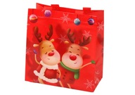 Darčeková taška červeného soba 23 cm x 21,5 cm x 11 cm