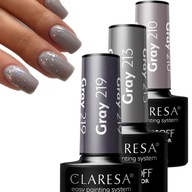 Claresa Hybrid Lak na nechty, 3 ks, odtiene sivej Claresa Hybrid Lak na nechty, 3 ks, odtiene sivej