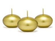 Metalizovaná plávajúca sviečka, zlatá, 4 cm (1 balenie / 50 ks)